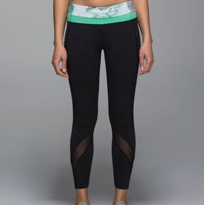 LULULEMON INSPIRE TIGHT II Mesh Black Blushed Illusion SIZE 2 EUC